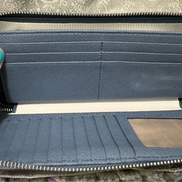 Michael Kors Slate Blue Tote and Wallet Set - Picture 11 of 15